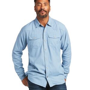 Saddle King chambray western shirt With pearl buttons